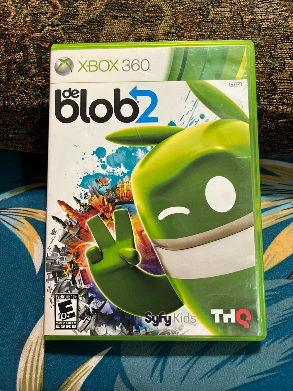 HQ de Blob 2 Xbox 360 Case Art Featuring Green Character